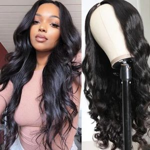 220%density Hair 250% Density U Part Wig Human Hair Glueless Body Wave Wigs Real Scalp Easy Install U-Part Wig for Women