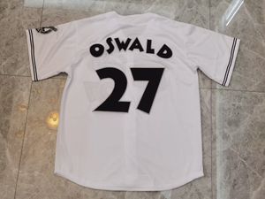 Benutzerdefinierte Mann Frau Jugend Lucky Rabbits Oswald Baseball Jersey bestickt grün S - XXXL