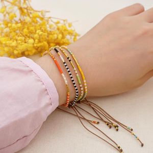 Strand Go2boho Dainty Bransoleta malutka koraliki miyuki nasiona koraliki układane w stosy braclety minimalistyczna codzienna biżuteria