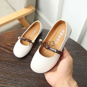 Turnschuhe Teenager Kinderkinder Lederschuhe Prinzessin Schuhe Mädchen Single Schuhe Koreaner Flachsschuhe 5 6 7 8 9 10 11 12 Jahre alte J230818