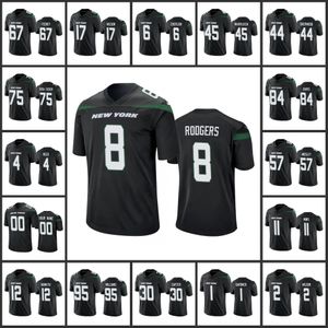 New York''Jets''Men 2 Zach Wilson 8 Aaron Rodgers 57 C.J. Mosley Damen Jugend Schwarzes Custom Vapor Limited Trikot