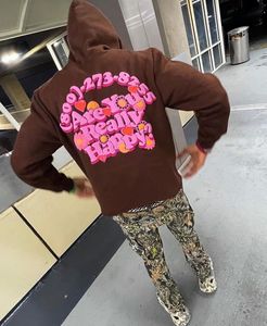 Kvinnor Hoodies Sweatshirts American Street Design Sense är du riktigt glad hoodie y2k Womens Fall Loose Langer Style Hiphop Casual Thick Tops 230817