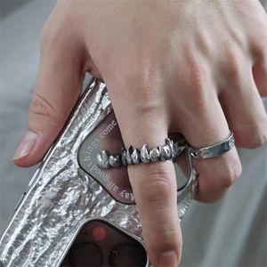 Unik design djurtänder form titan stål ring avancerad fast pekfinger stängd hiphop charm smycken för män och kvinnor