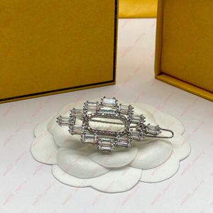 Designer Jewelry Crystal Zircone Alfabet Geometry Clips per capelli barrettes, clip laterali da donna, Natale, San Valentino, feste, regali