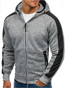 Men's Hoodies European Size Casual Hoodie Man Slim Jacket Spring 2023 Youth Fashion Cardigan Hooded Sweatshirt Coat Grey Black M-3XL