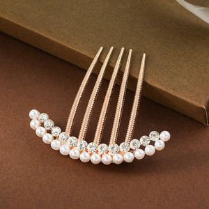 Clip per capelli in stile trendy coreano scintillante di cristallo scintillante perle perle da sposa cuccioli di tiara da donna accessori per matrimoni