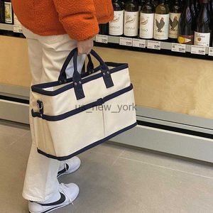 Totes Fashion Large Tote Bag Designer Canvas Patchwork Women Handbags Luxury Wide Strap Shoulder Crossbody Bags Casual Big Shopper Sac HKD230818