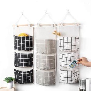 Storage Boxes Wall-mounted Bag Washable Flexibly Disassemble Waterproof Wooden Hanger Made Of Lightweight Cotton Household Accessories