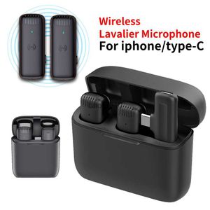 マイクワイヤレスラペルマイクラバリエマイクノイズ充電ボックス付きライブインタビュー携帯電話録音iPhoneタイプC HKD230818
