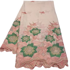KY-5079 broderad schweizisk voile spets tyg dekorativ bomullsklänningar kvinnliga bröllopsklänningar kvinnor kväll klänning senaste 5 meter nigerianska till försäljning sommar och höst