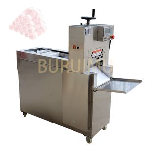 CNC Single Schnittgefrorenes Fleischschneidemaschine Automatische Lamm Slicer Rindfleisch Kräuter Hammelbrötchen Cutter
