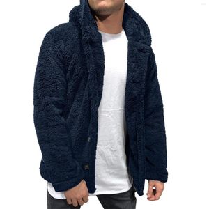 メンズジャケットフード付き冬のコート通気性ソリッドカラー男性のためのゆるい柔らかい屋内屋外ウェア