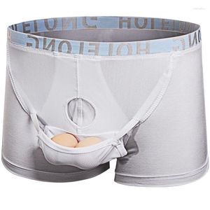 Underpants 남성 Scrotal Support Belt 기능 속옷 건강 관리 복서 정자 정맥 고환 고환 리프팅 분리 복서