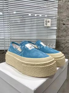 Shoes Designer Sneaker Replicaing MM6 Cut Out Sneakers Women Trainers Mens Blue Canvas Casual Scarpe Zapatos Running Shoe