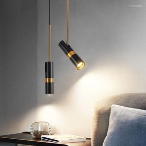 Ljuskronor nordiska minimalistiska spotlight LED -hänge ljuskronor för mats vardagsrummet EL BAKGRUND Heminredning Bright lampor