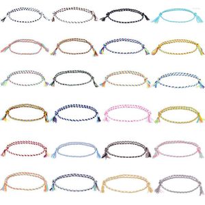 Braccialetti di fascino semplice braccialetto di pace a quattro ciocche colorate a mano tessuta a mano gift di compleanno unisex party