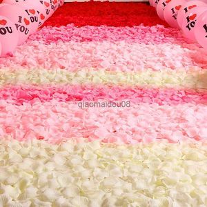 Dekoratif Çiçek Çelenkleri 500/1000/3000PS Renkli Yapay Gül Yaprakları Petala İpek Çiçek Aksesuarları Düğün Romantik Parti Malzemeleri HKD230818