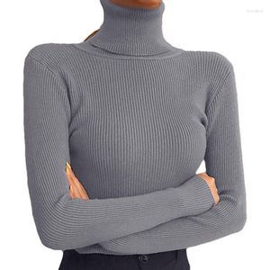 Kobiety swetry Turtleeck High Collar Pullover Sweter Podstawowy koszula Slim Winter Jumper Tops for Women Girls