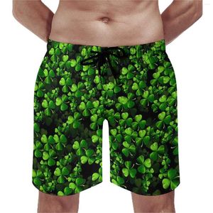 Мужские шорты Святого Патрика в тренажерный зал Happy Patricks Amazing Shamrocks Hawaii Beach Man Sport