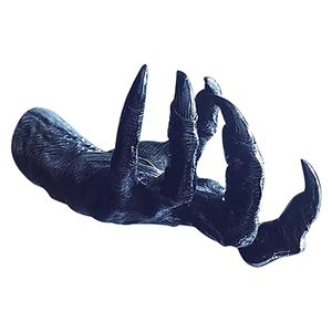 Novelty Items Resin Witch Zombie Hand Jewelry Display Stand Holder Rack Creepy Grabbing Hand Hanging Wall Door Hook Halloween Decoration 230817