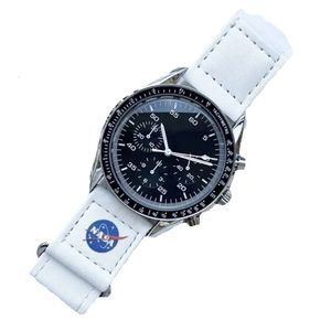 Ny BioCeramic Planet Moon Mens Watches Full Function Quarz Chronograph Watch Mission to Mercury 42mm Nylon Watch Limited Edition349