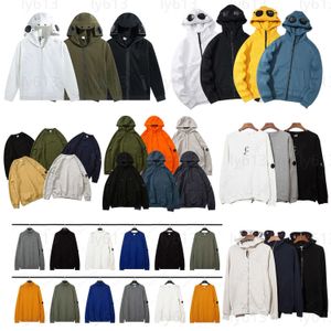 Designer hoodie mens tröja high street cp kläder mode löst blixtlås broderad brev länge ärm cardigan hoodies för män företag hoodie