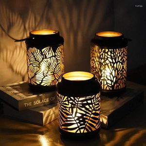 Ljushållare Modern Tealight Holder Decorative Pillar Design Candlelight Centerpiece Candlestick Jar For Desk Table Home El Decor