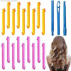 Bigodino per capelli (20/25/30/45/50 cm) a forma di asile a spirale a spirale bvernor bverlier morbido bigodino magico fai da te z230819