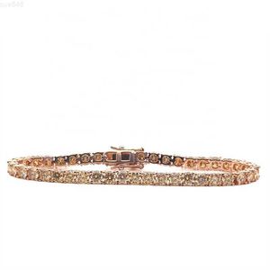 Gioielli di moda 925 Bracciale da tennis Moissanite in moissanite giallo giallo argento