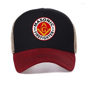 Caps de bola Caps maçônica Maçom Maçonaria Primeiro Respondente Bombeiro Bombeiro Baseball Moda Menina Papai Hat Hat Casual Sunha