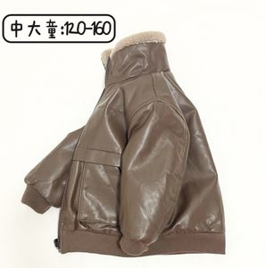 Jackets Big Boys Leather Jacket Vintage Bomber Coat 230818