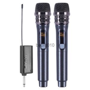 Microfoni Microfono wireless 2 Canali UHF MIC HATHELD PROFESSIONE PER SPETTO CHIESA DI KARAOKE PARTY INCONTRO DISCOLATO DI DECIFICA DI DERIVAMENTO HKD230818