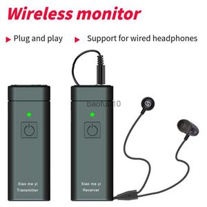 Microfones UHF Wireless In-Ear Monitor System Professional Digital Sound Stage Broadcast Sound Card Outdoor Transmitter Mottagare HKD230818