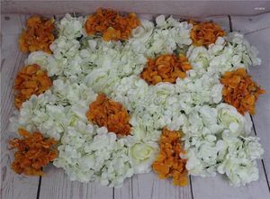 Dekorativa blommor Spr Orange 10st/Lot Artificial Silk Rose Flower Wall Wedding Bakgrund Lawn/Pillar Road Lead Home Market Decoration