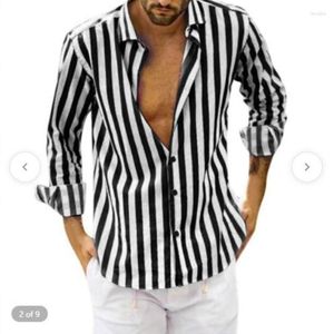 メンズカジュアルシャツ2023クロスボーダー外国貿易長いスリーブシャツストライプ3Dデジタル印刷トレンドレイジースタイル