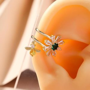 Orecchini schienali clip per orecchie rotanti per donne ragazze girasole ape daisy personalizzato semplici bracciali regalo gioielli all'ingrosso