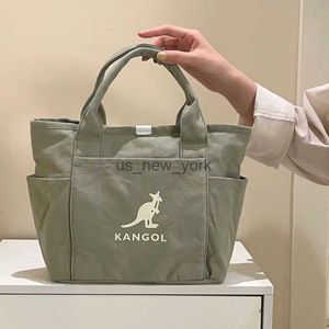 Totes Kangol Versatile stor kapacitet Canvas Bag Handväska Tygväska Designerväska Crossbody Väskor för kvinnors väskor för kvinnor axelväska HKD230818