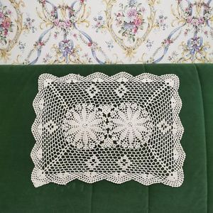 Bord mattor vintage bomull handgjorda blommor placemat virkning kopp julplats matta tyg kaffekat doily bröllopsfest