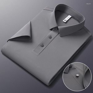 Męski Polos Browon Brand Business Casual Polo Shirt Men 2023 Summer Solid Kolor krótkie rękawowe moda TEE TEE TOES