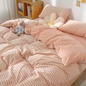 Bedding sets Ins Set Bed Linen 2 Bedrooms Duvet Cover For Girl Adults Bedspread Flat Sheet Quilt King 220x240 230817