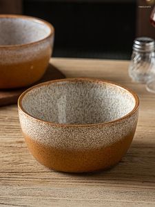Миски японские утолщающие салат ретро керамика лапша лапша домашняя суп -кухня экологически чистые продукты простые