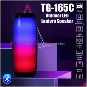 Tragbare Lautsprecher Mini TG165 Bluetooth -Lautsprecher kleiner TG165C Stereo Subwoofer LED LED LEG LEBLE