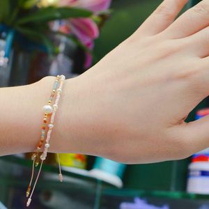 Charm Armbänder niedliche Miyuki für Frauen Perlenarmband Kristall Samen Perlen Schmuck Mehrschichtfarben handgefertigte Geschenke