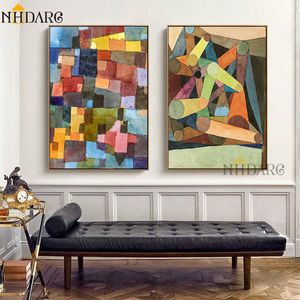 Paintings Paul Klee Color Block Abstract Style Canvas Print Painting Poster Modern Wall Pictures Art Living Room Interior Home Decoration 230817