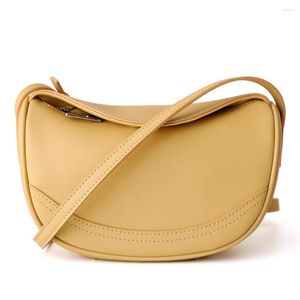 Bolsas de noite bolsa hobos para mulheres 2023 designer de luxo de couro genuíno bolsas pequenas bolsas femininas simples crossbody ombro amarelo