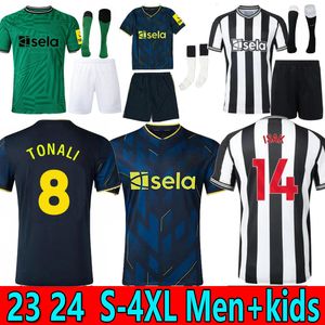 S-4xl 23 24 TONALI SOCCER Jerseys Almiron New Castle Trippier Bruno G. 2023 2024 Joelinton Football T Shirts Isak Nufc Uniteds Maximin Wilson Utds Men Kit Kid