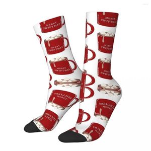 Men's Socks Merry Swiftmas Harajuku Sweat Absorbing Stockings All Season Long Accessories For Man's Woman's Birthday Present