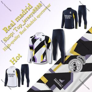2023 2024 Real Madrid Kids Kit Tracksuit Suit Vini JR Bellingham 23/24 Real Madrid Men Football Camavinga Sports Chandal Futbol Survlement Aa