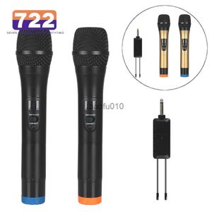 Microphones UHF Professional Wireless Microphone Handheld Mic Micphone For Party Karaoke Meeting Carnival Parties Campus Speeches 100 Meters HKD230818