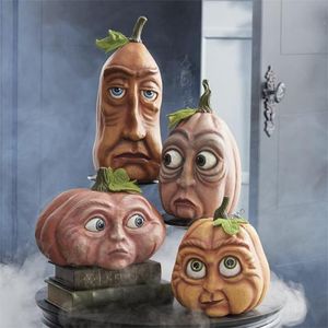 Other Event Party Supplies Funny Horror Halloween Pumpkins Head Decor Expressive Freak Horror Pumpkins Face Props For Home Spooky Party Garden Field Decor 230817